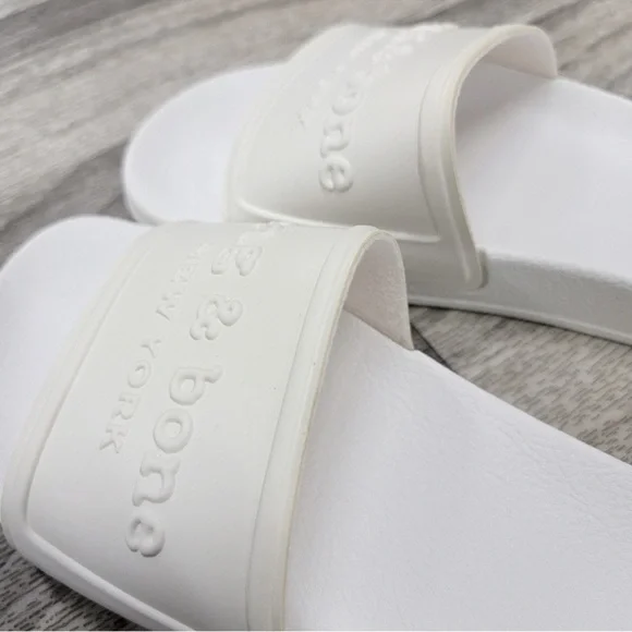 RAG & BONE New York signature off white pool slides 8 NIB - Picture 2 of 4